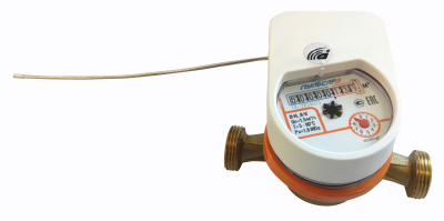 Квартирный счетчик воды «Пульсар Лайт» Ду15 Пульсар IoT, Qn=1,5, L=110мм (присоединители в комплекте) в  Квартирный счетчик воды «Пульсар Лайт» Ду15 Пульсар IoT, Qn=1,5, L=110мм (присоединители в комплекте) в